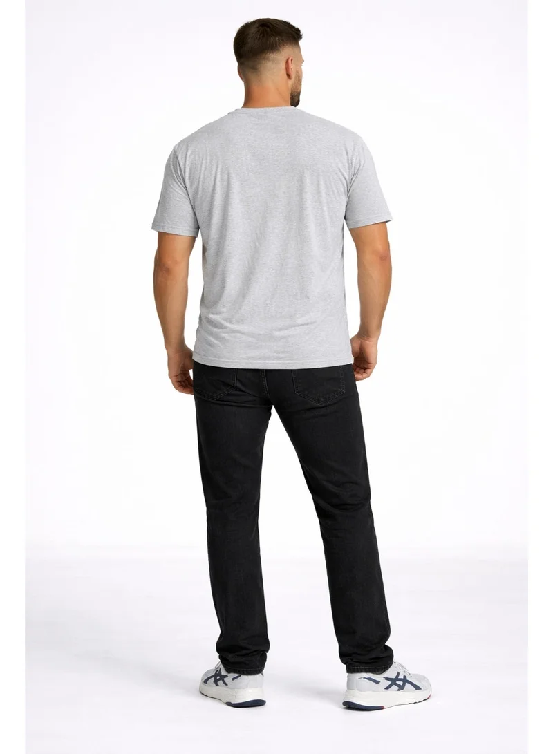 لعب البولو تيشيرت رجالي مطبوع - رمادي